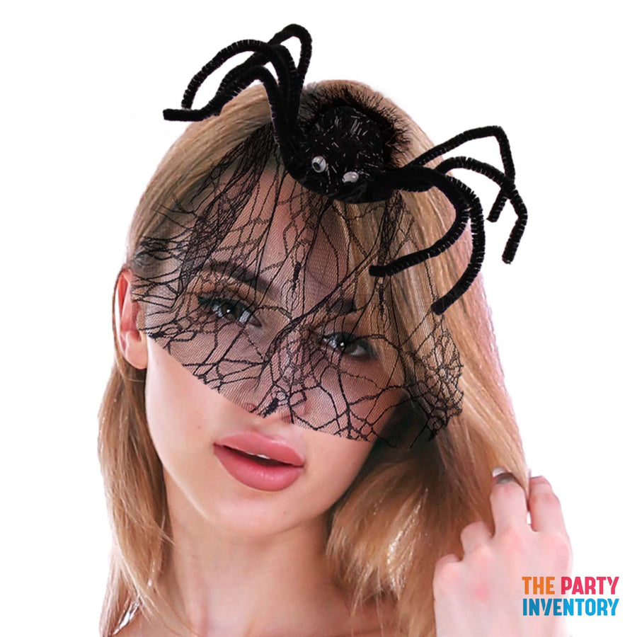 Spider Veiled Hair Clip