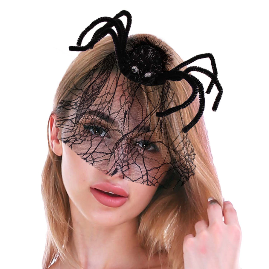 Spider Veiled Hair Clip