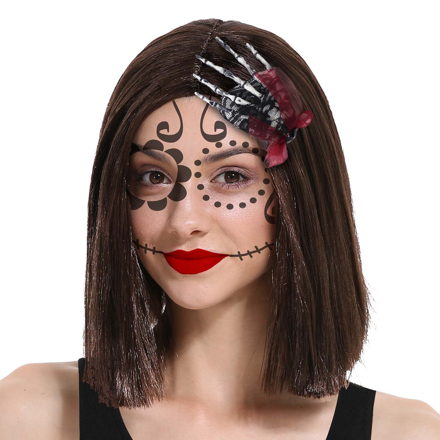 Day of the Dead Skeleton Hand Lace Hair Clip