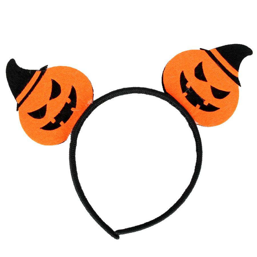 Pumpkin with Witch Hat Headband