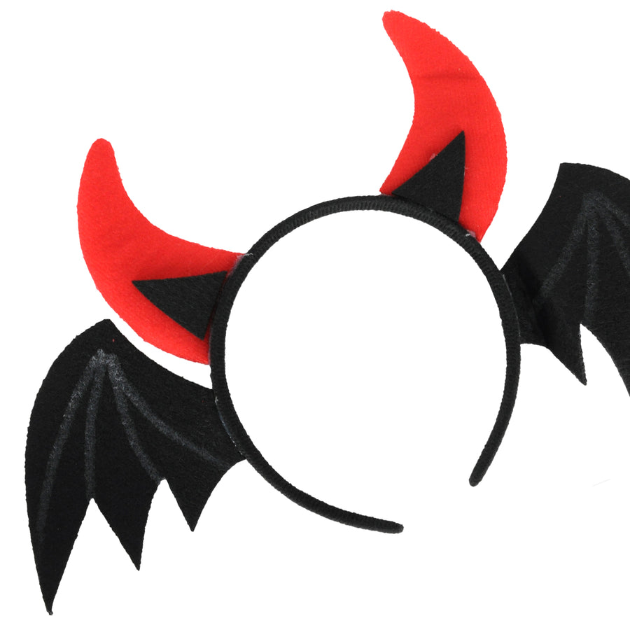 Flying Bat Devil Horns Headband