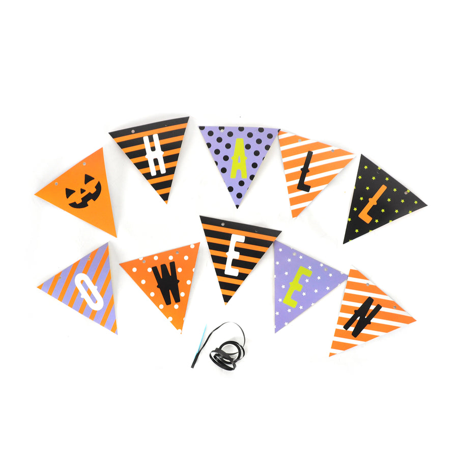 Cartoon Triangle Halloween Banner