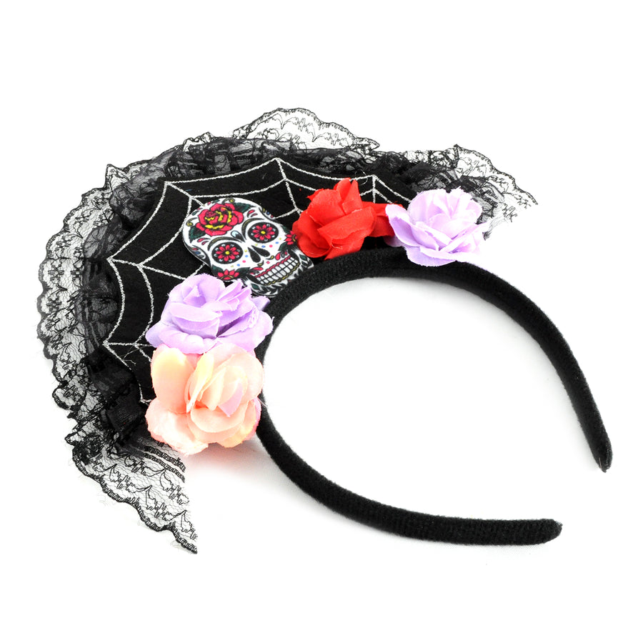 Day of the dead Floral Skull Headband