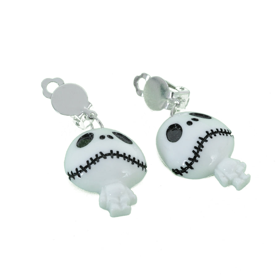 Halloween Clip On Earrings (Skeleton)