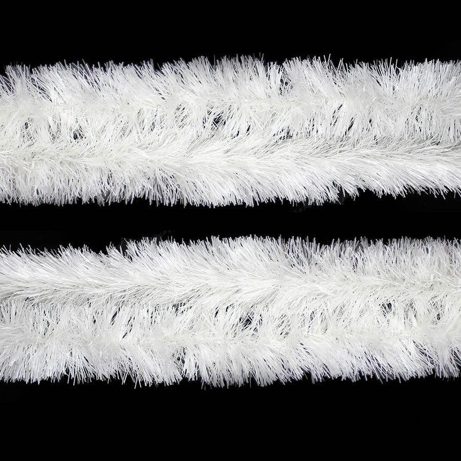 White Christmas Tinsel (11cm Thick)