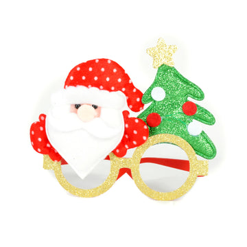 Santa and Christmas Tree Party Glasses