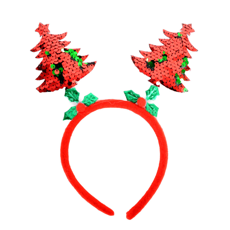 Sequin Christmas Tree Headband