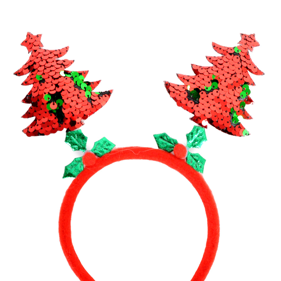 Sequin Christmas Tree Headband