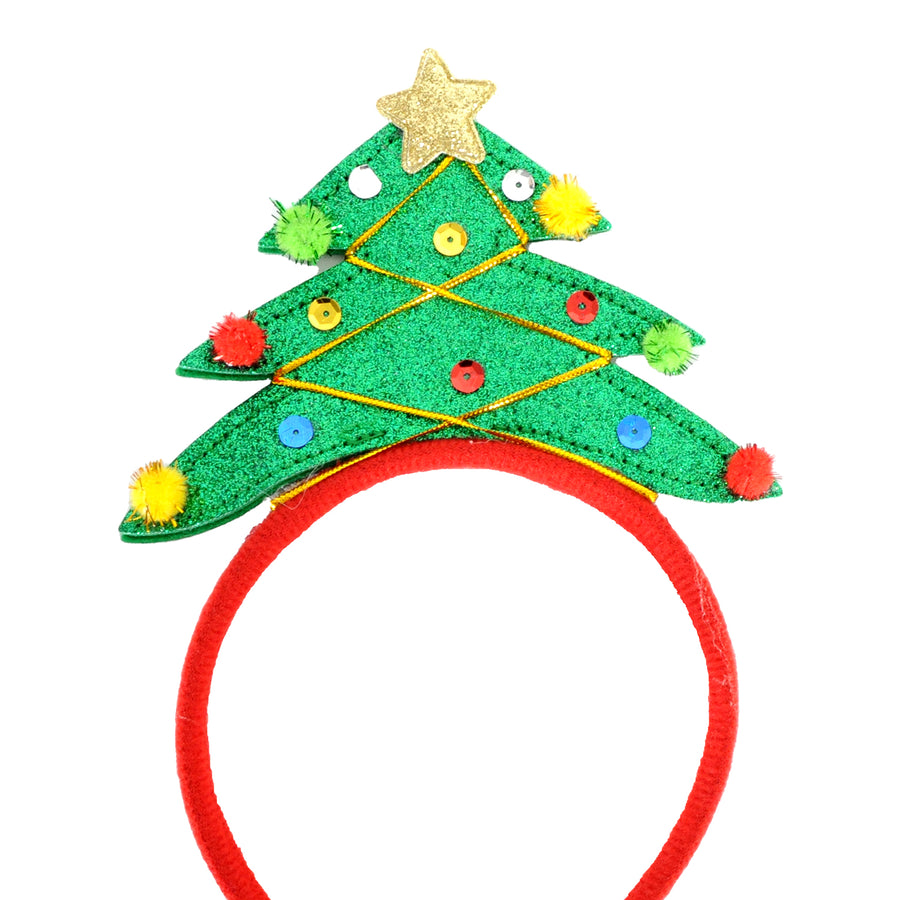 Glitter Christmas Tree Headband