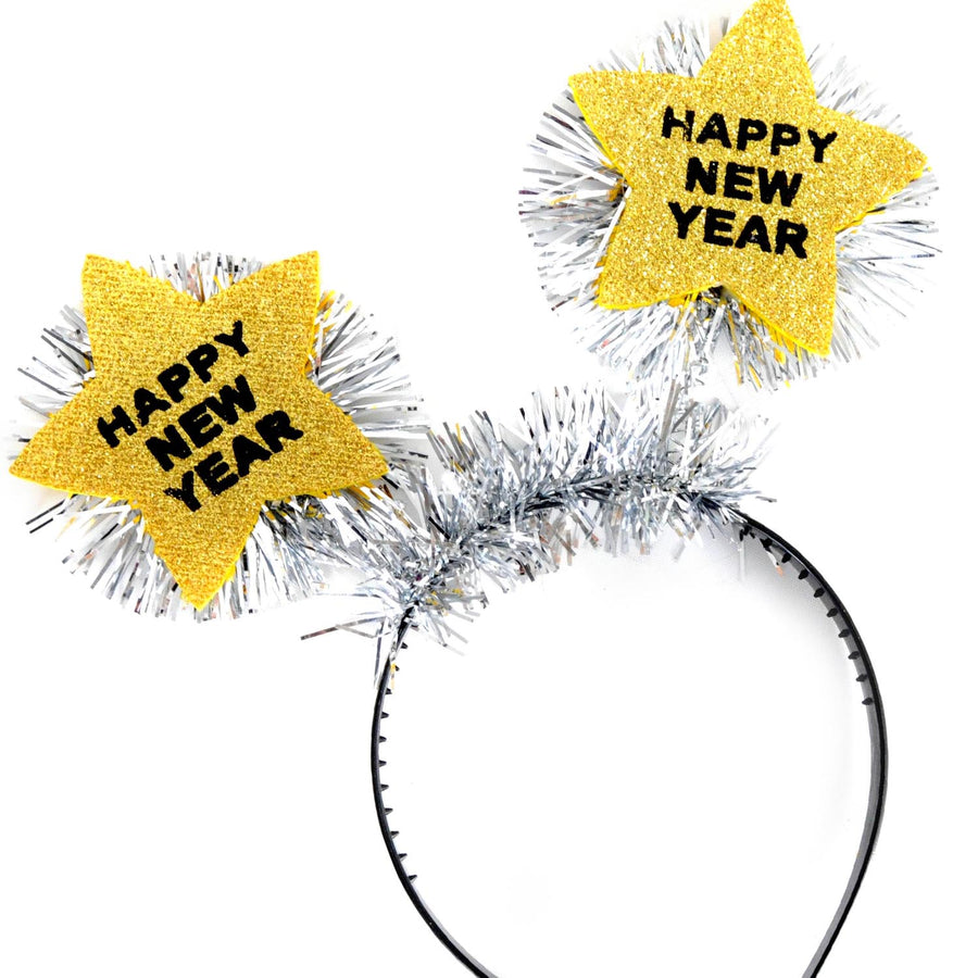 Happy New Year Star Tinsel Headband