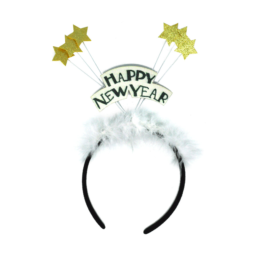 Happy New Year Gold Star Headband