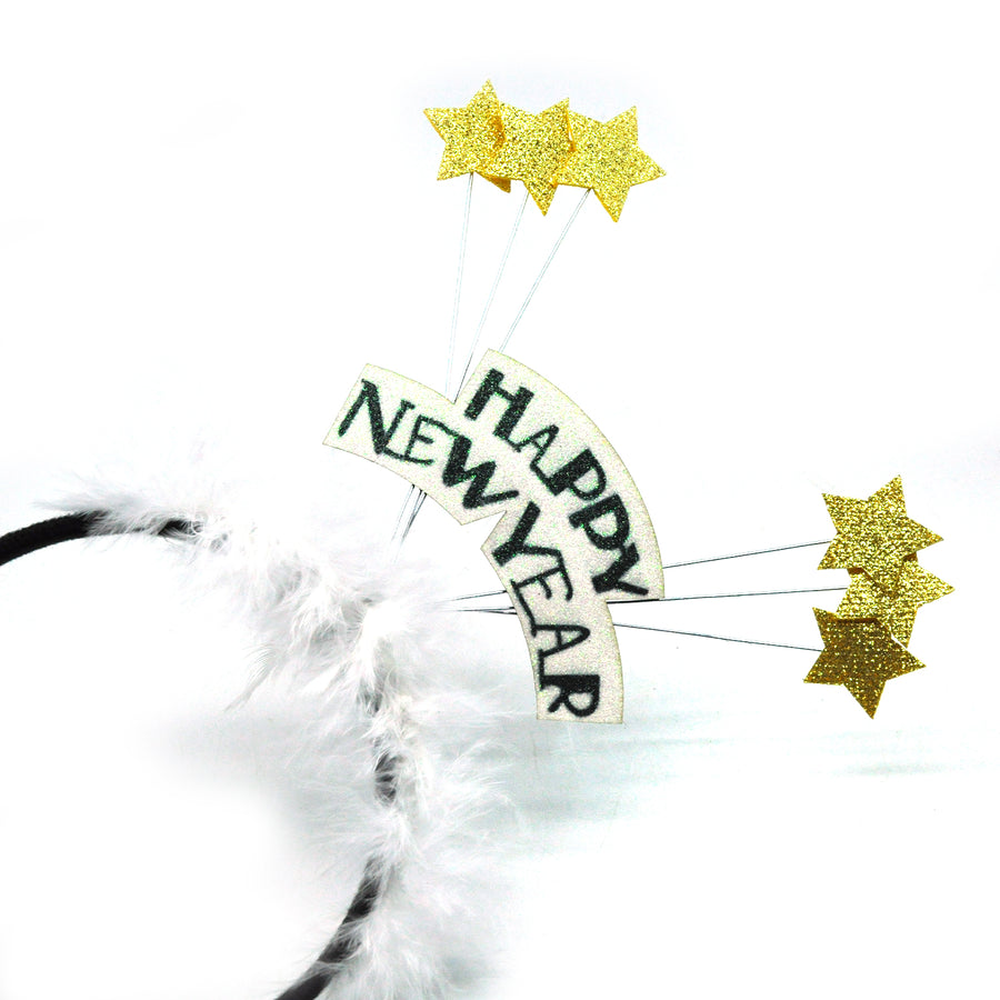 Happy New Year Gold Star Headband