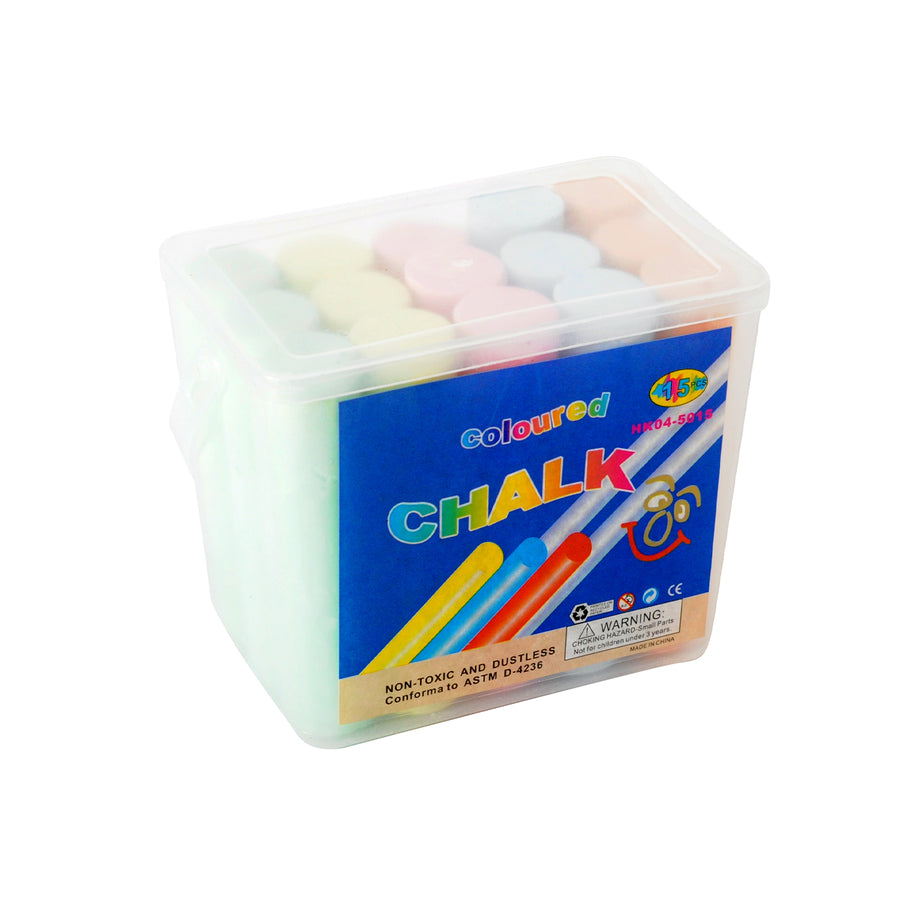 Jumbo Coloured Chalk (15pcs)