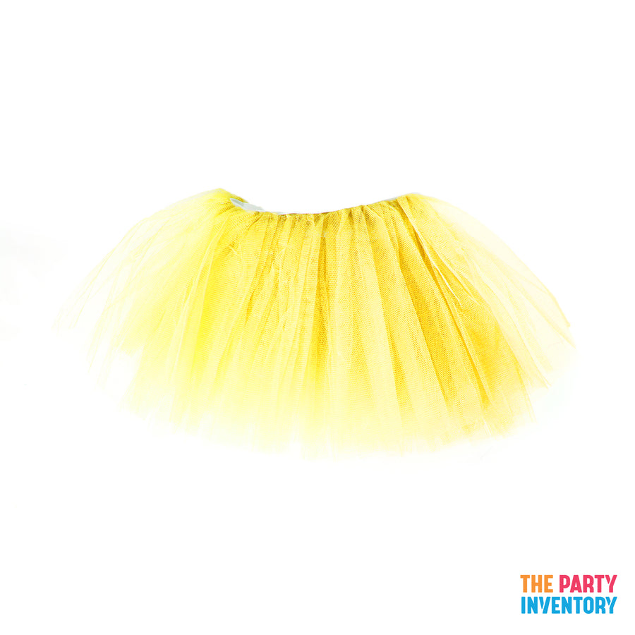 Children Plain Yellow Stiff Tutu