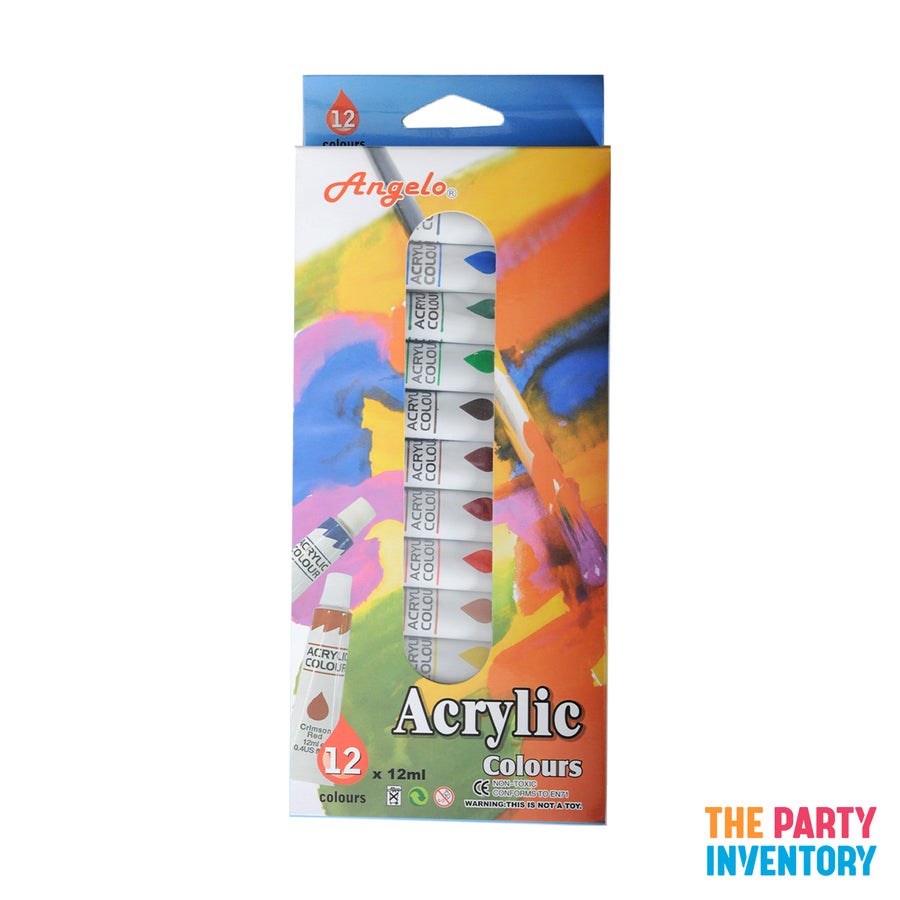 Acrylic Colour Paint & Brush Set