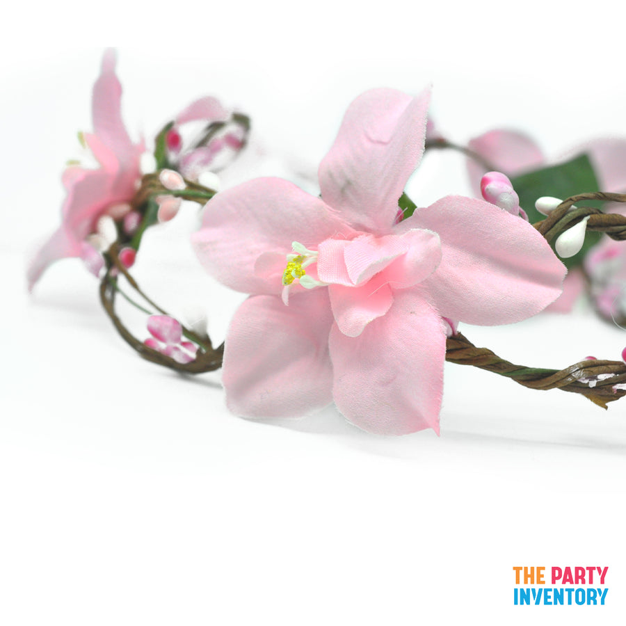 Pink Forrest Orchid Flower Crown