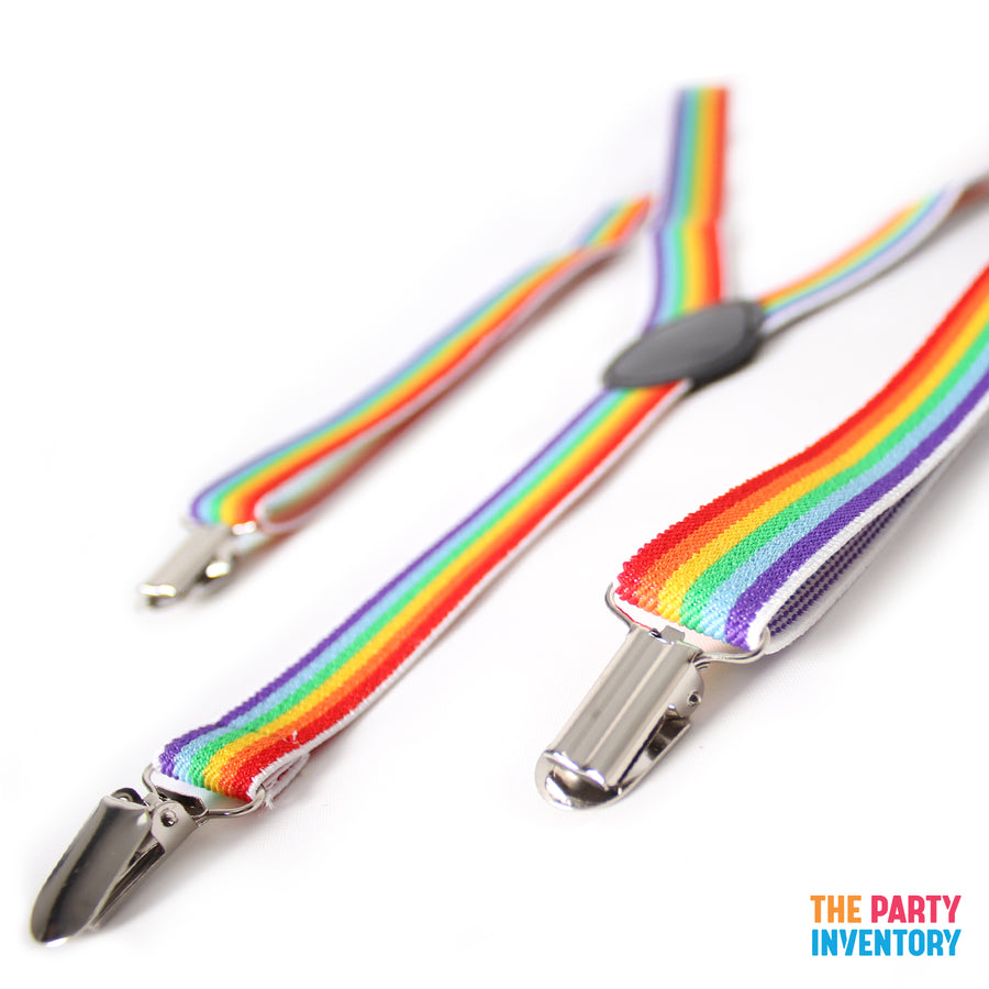 Rainbow Stripe Suspenders