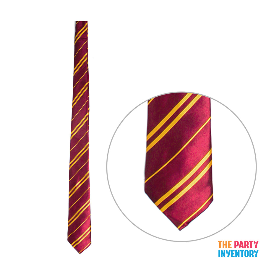 Long Wizard Stripe Tie (Red)