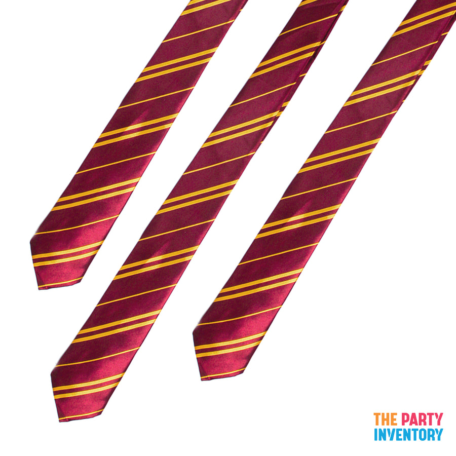 Long Wizard Stripe Tie (Red)