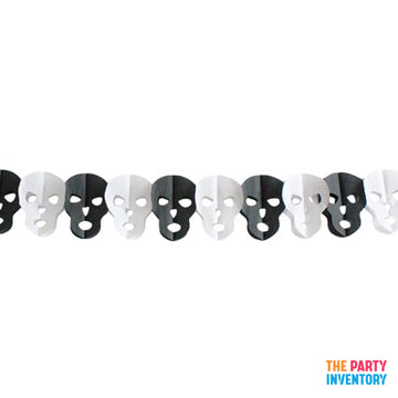 Black & White Paper Skull Garland