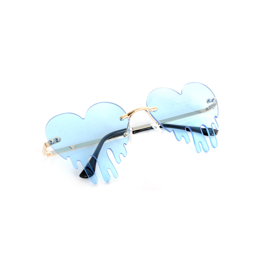 Perspex Drooping Hearts Party Glasses