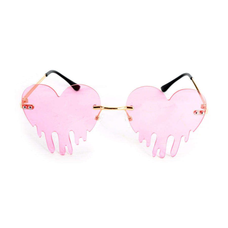 Perspex Drooping Hearts Party Glasses