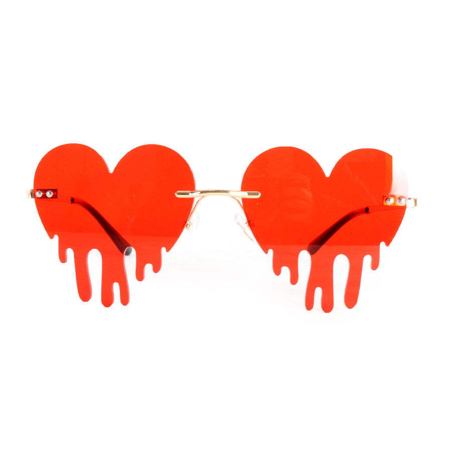 Perspex Drooping Hearts Party Glasses