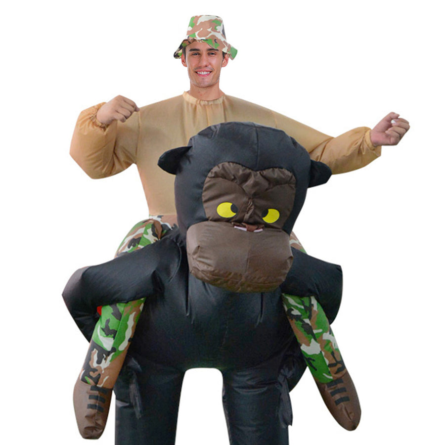 Adult Inflatable Gorilla Rider Costume