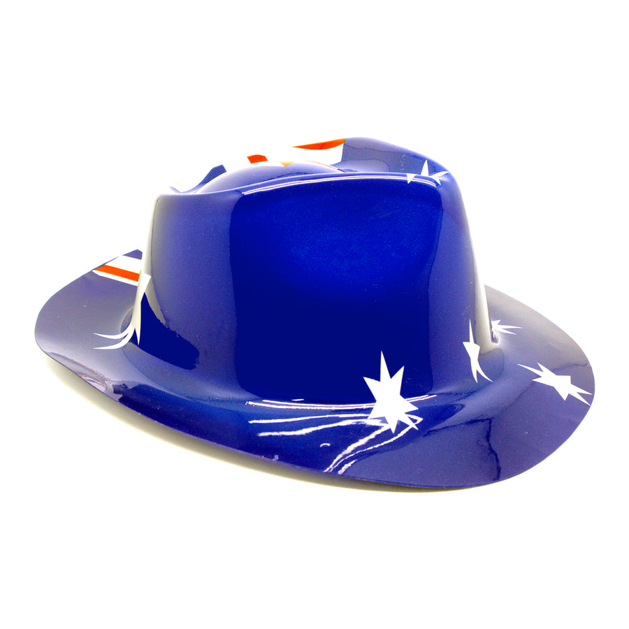 Plastic Australian Flag Trilby Hat