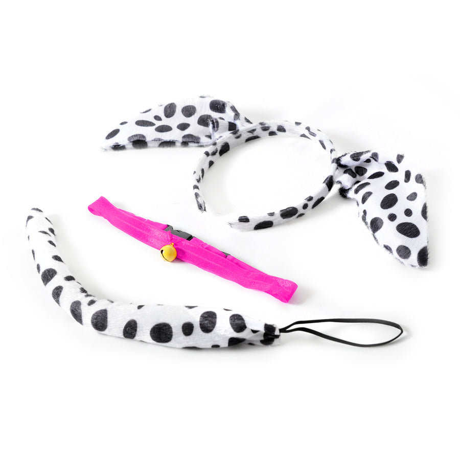 Kids Dalmatian Girl Costume Kit (Pink Collar)