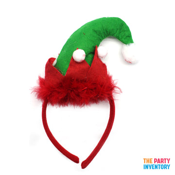 Red & Green Elf Hat Christmas Headband