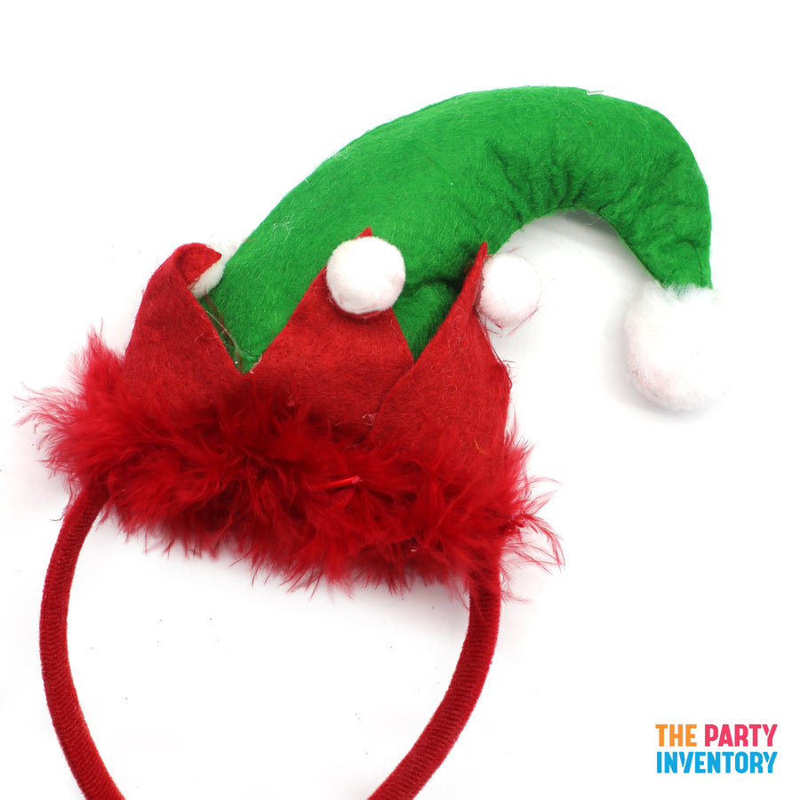 Red & Green Elf Hat Christmas Headband