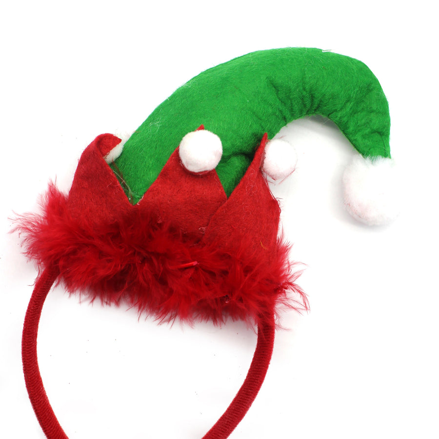 Red & Green Elf Hat Christmas Headband