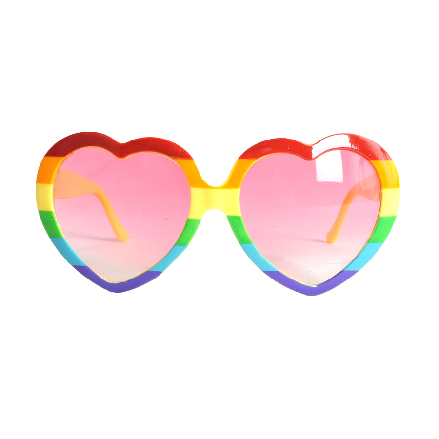 Rainbow Hearts Party Glasses