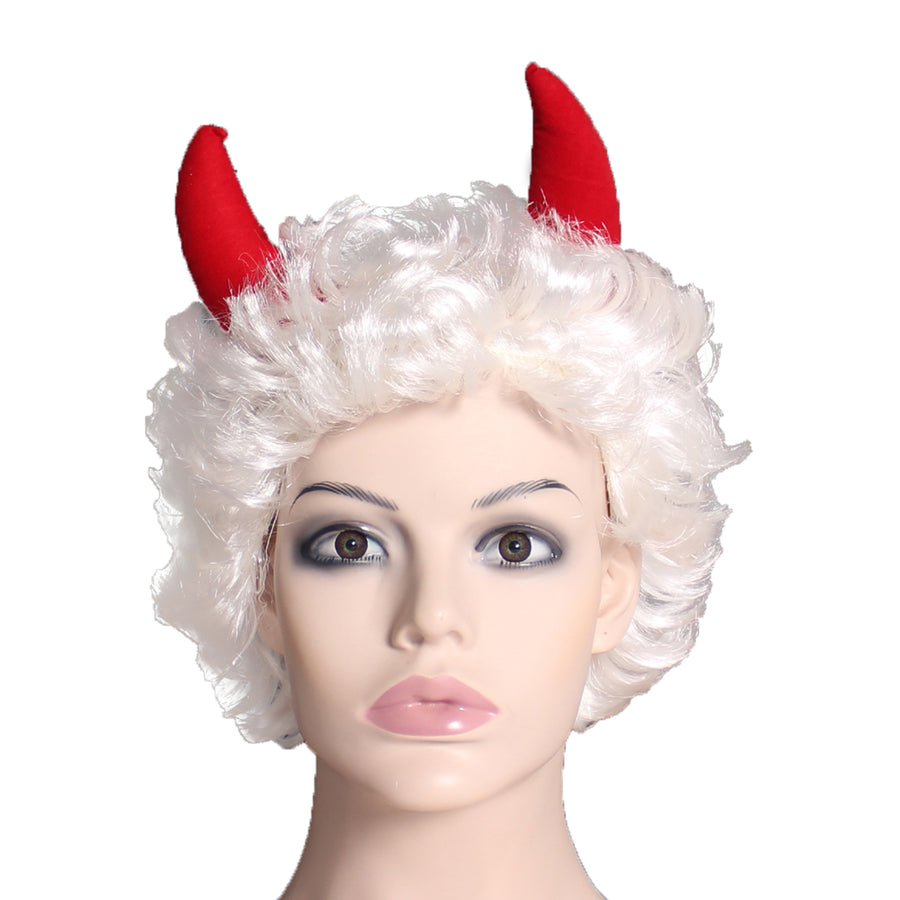 Short Wig with Devil Horns