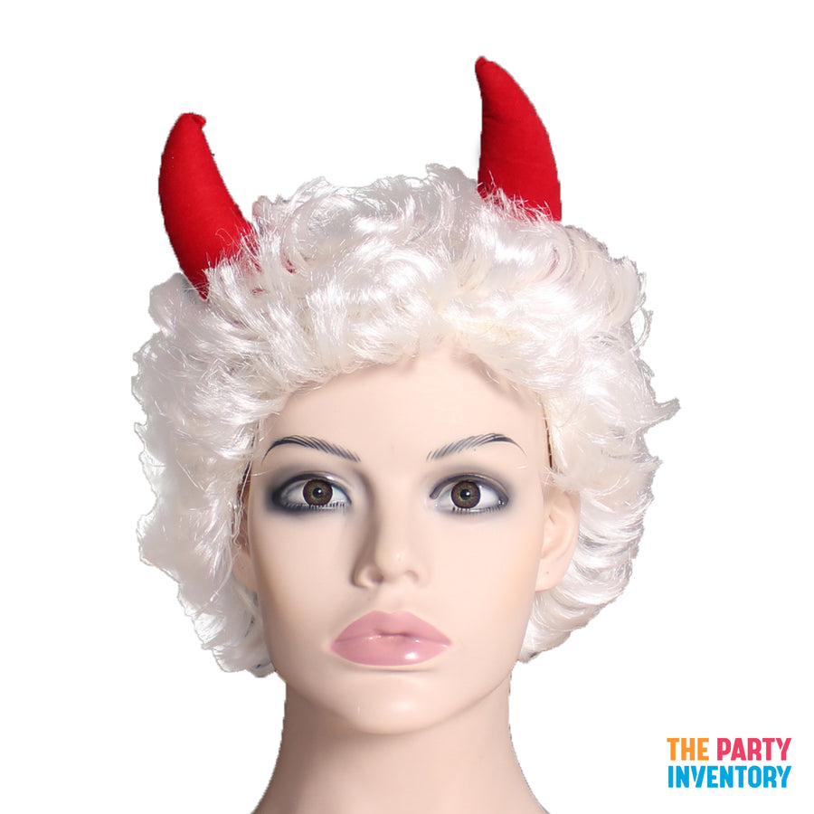 Short Wig with Devil Horns