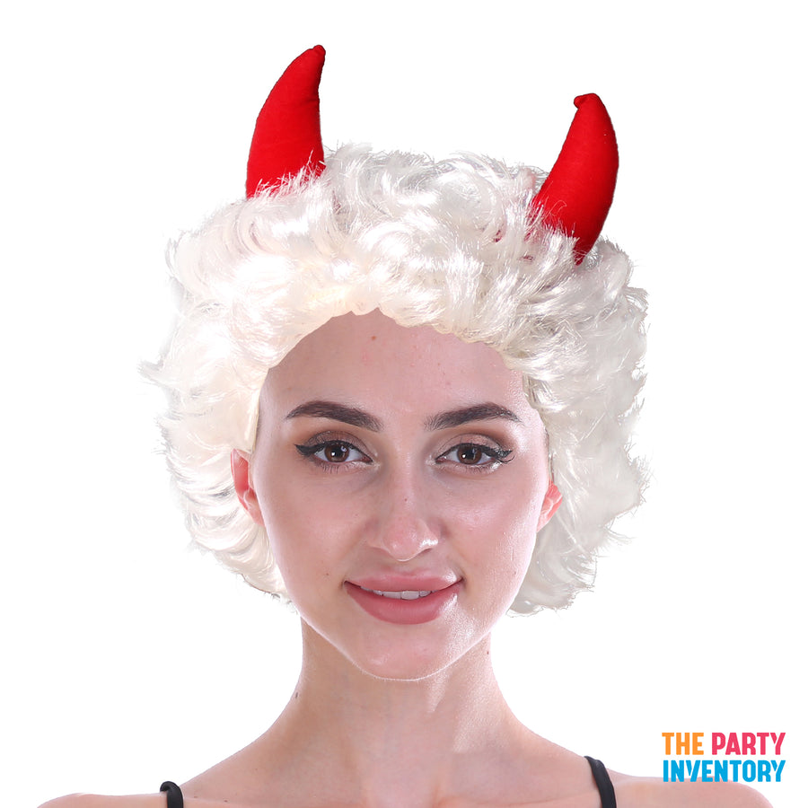 Short Wig with Devil Horns