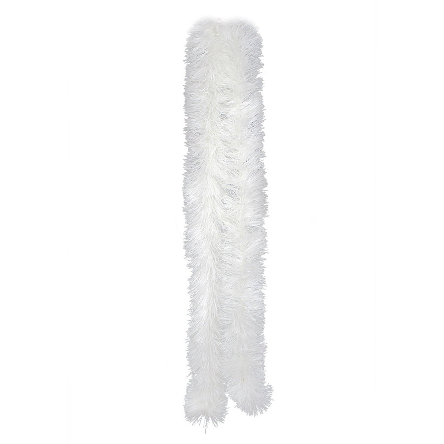 White Christmas Tinsel (13cm Thick)