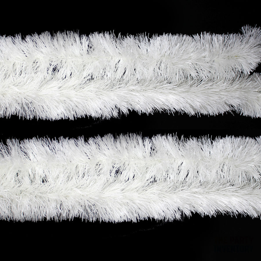 White Christmas Tinsel (13cm Thick)