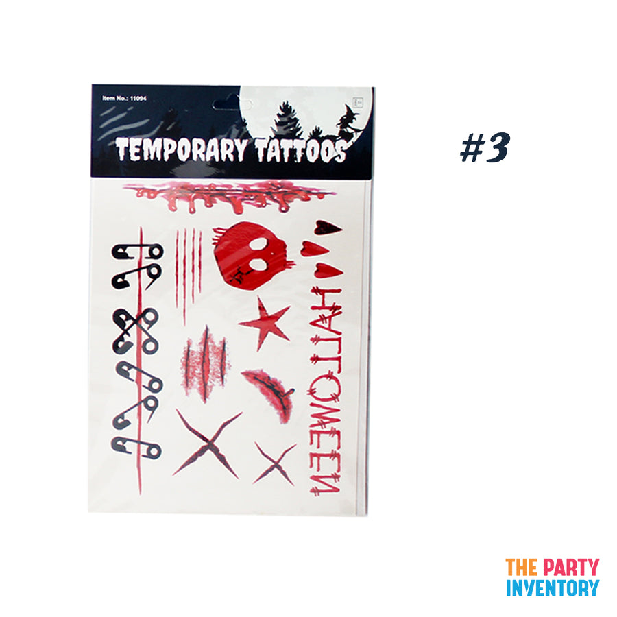 Gory Halloween Temporary Tattoos