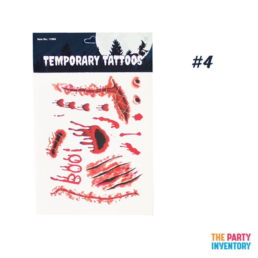 Gory Halloween Temporary Tattoos