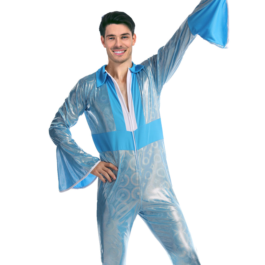 Adult Disco Man Jumpsuit (Blue)