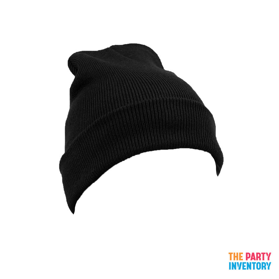 Classic Black Winter Beanie & Gloves Set